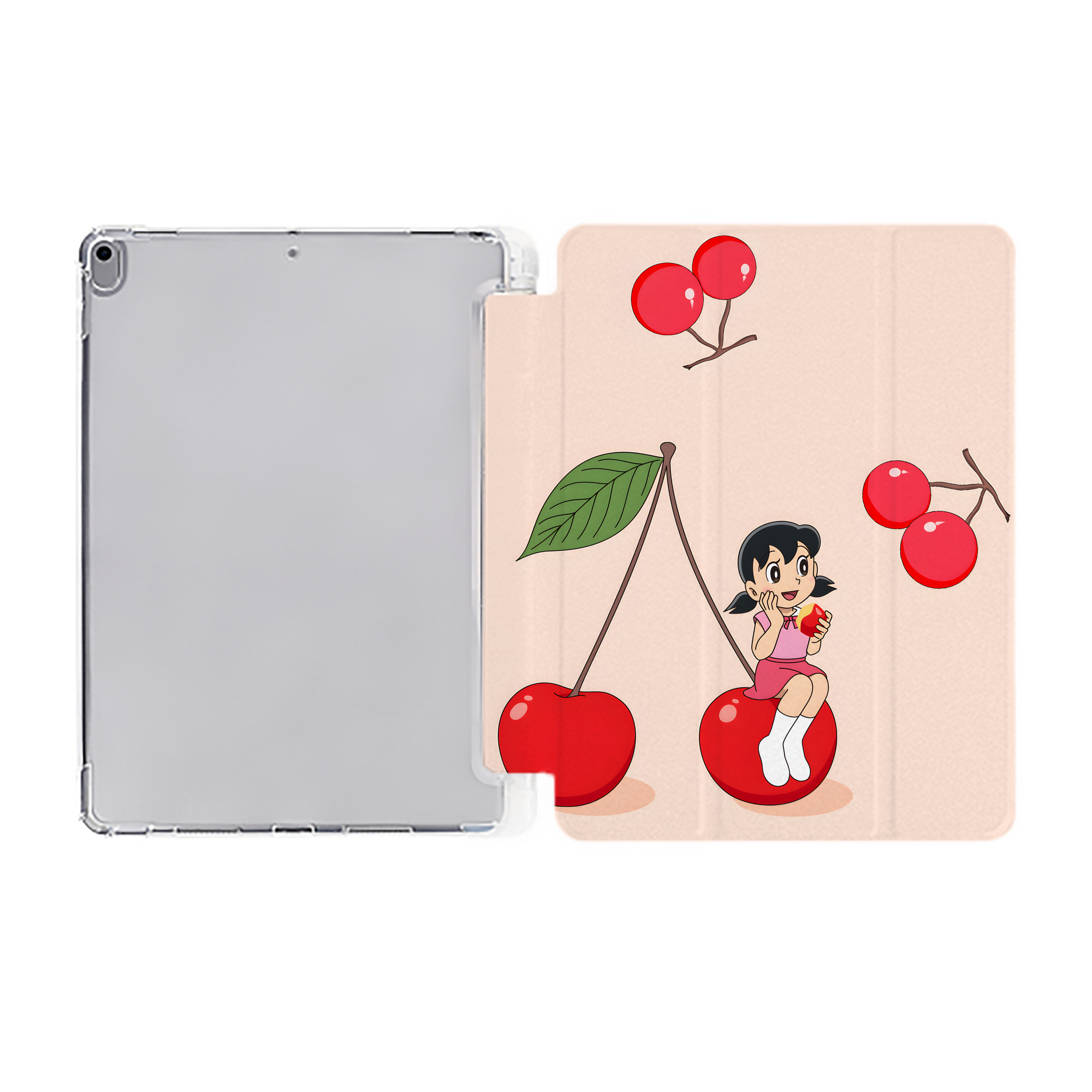 （画像用） ドラえもん Doraemon IPad ケース ペン収納付き 三つ折りスタンド PUレザー×シリコン 対応機種9.5/10.5/10.9インチ
